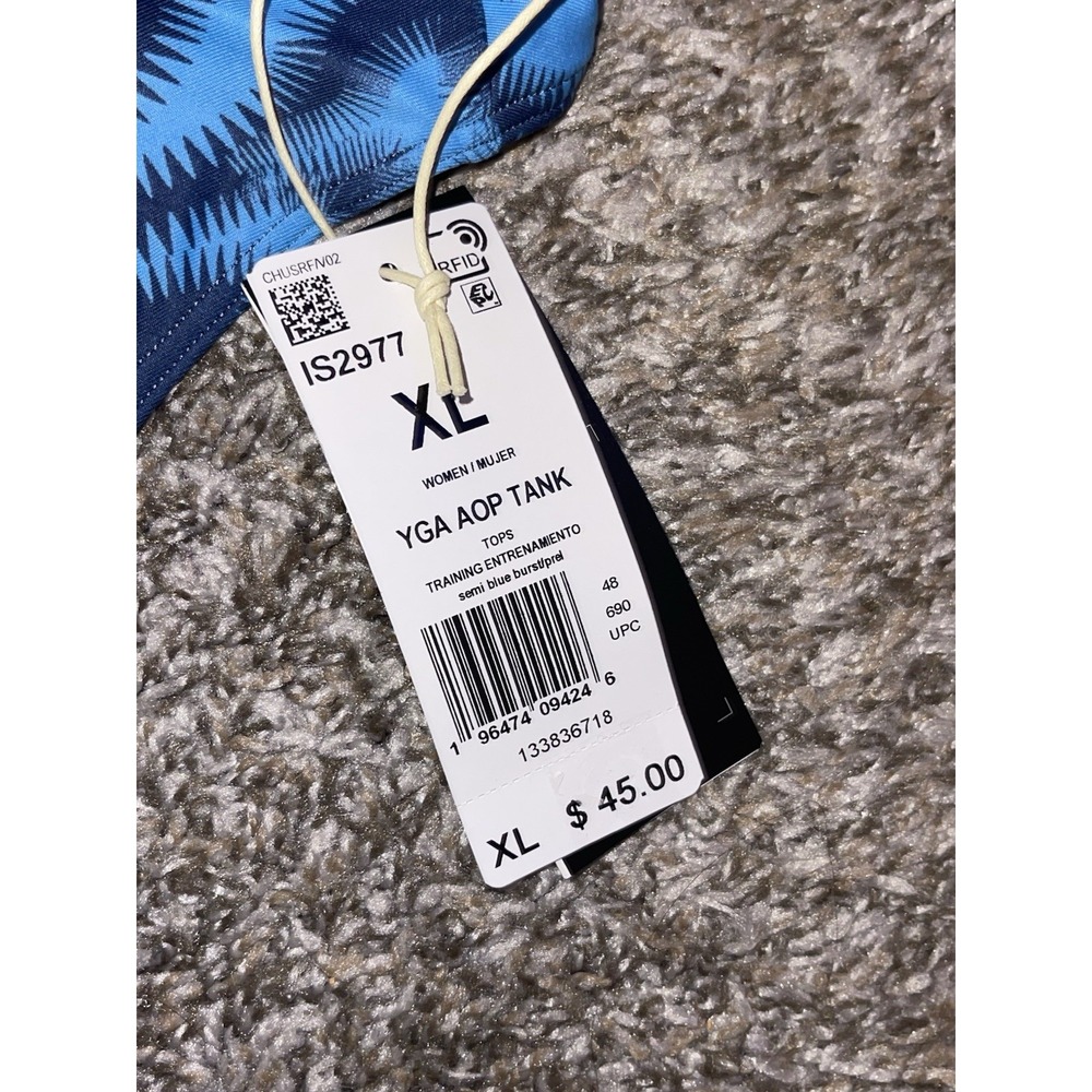 Adidas All Me AOP L Women's Performance Tight Fit Shorts & Short Tank/Bra Set XL - Picture 4 of 11